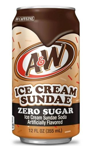 A&W ice cream sundae zero sugar