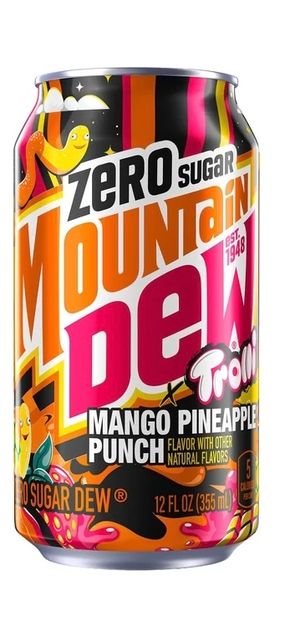 Mountain Dew Trolli Mango Pineapple Punch Zero Sugar 12oz