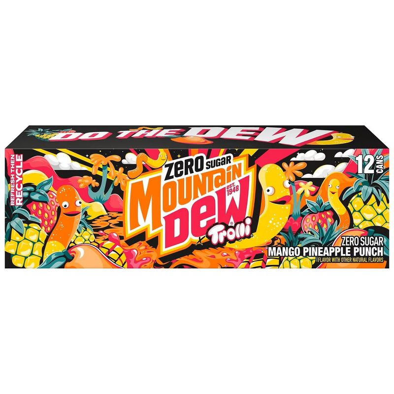 Mountain Dew Trolli Mango Pineapple Punch zero 12oz 22 pack