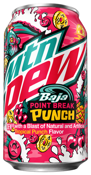 Baja Blast Point Break Punch 12oz can